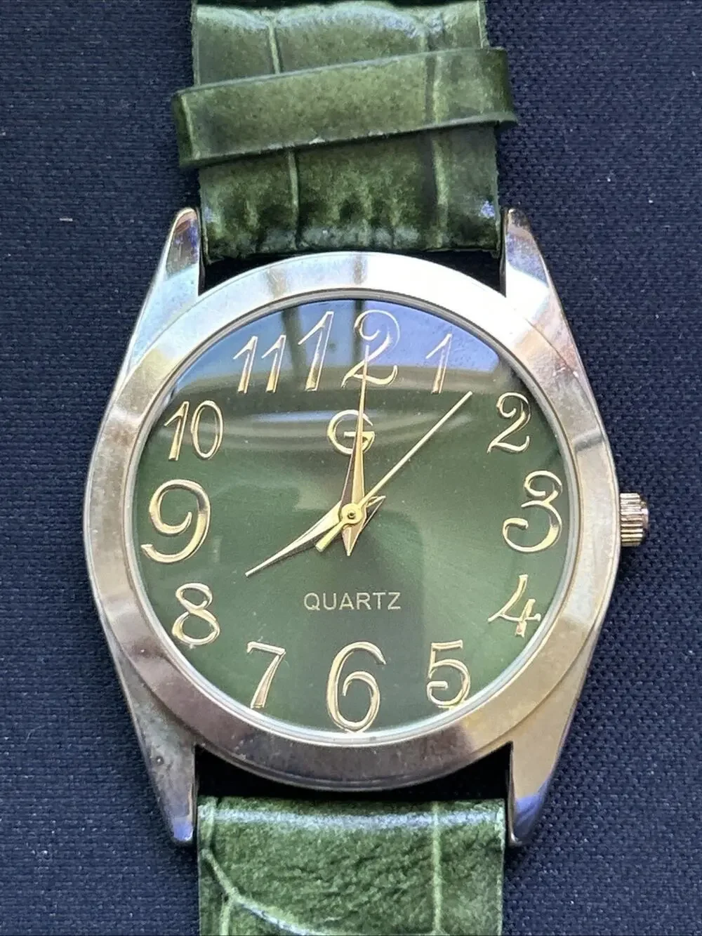 Gossip Gold Tone Green Band Women’s Quartz Watch